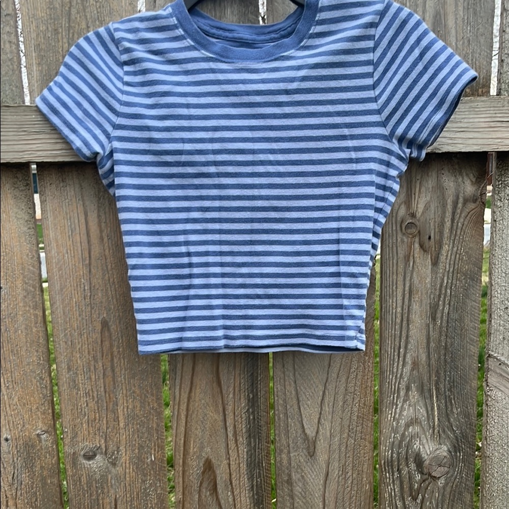 Blue Striped teen Hollister crop top